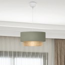 Φωτιστικό οροφής Lucifer Megapap E27 υφασμάτινο μονόφωτο χρώμα παστέλ πράσινο 30x15x70εκ.