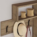 Κρεμάστρα τοίχου Game Megapap χρώμα ανοιχτό καρυδί 99,5x15x61εκ.