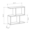 Τραπεζάκι βοηθητικό Homemania Megapap χρώμα ανοιχτό καρυδί 60x20x60εκ.