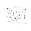 Κρεμάστρα τοίχου Livy Megapap χρώμα sapphire oak - γκρι ρετρό 75,2x1,8x45,3εκ.