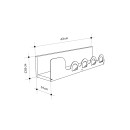 Κρεμάστρα τοίχου Liora Megapap χρώμα sapphire oak 63x14x14εκ.