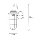 Απλίκα τοίχου Vole Megapap E27 μεταλλική χρώμα χρυσό 10x12x32εκ.