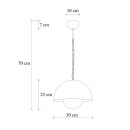 Φωτιστικό οροφής Neptun Megapap E27 μεταλλικό μονόφωτο χρώμα πορτοκαλί Ø30x70εκ.