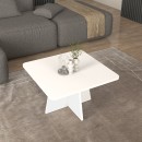 Τραπεζάκι σαλονιού Sugar Megapap χρώμα λευκό 60x60x36,8εκ.