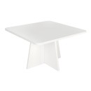 Τραπεζάκι σαλονιού Sugar Megapap χρώμα λευκό 60x60x36,8εκ.