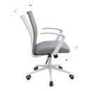 Καρέκλα γραφείου Berlin Megapap υφασμάτινη χρώμα γκρι - λευκό 64x63x89/96εκ.