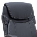 Καρέκλα γραφείου διευθυντική Gustavo Megapap από τεχνόδερμα χρώμα μαύρο 69x65x116/126εκ.