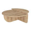 Τραπεζάκι σαλονιού Nilvia Megapap χρώμα sapphire oak Ø85x35εκ.