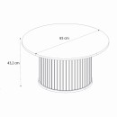 Τραπεζάκι σαλονιού Bohema Megapap χρώμα μαύρο - sepet oak Ø85x43,2εκ.