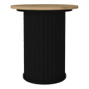 Τραπεζάκι βοηθητικό Bohema Megapap χρώμα μαύρο - sepet oak Ø50x53,2εκ.