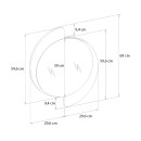 Καθρέπτης τοίχου Sevilla Μegapap χρώμα καρυδί 59,2x2,2x69εκ.