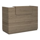 Γραφείο υποδοχής - reception Lemmon Megapap χρώμα καρυδί 160x70x110εκ.