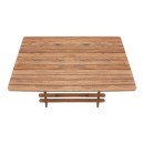 Τραπέζι πτυσσόμενο Queen Megapap από ξύλο οξιάς σε χρώμα καρυδί εμποτισμού 120x80x75εκ.