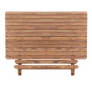 Τραπέζι πτυσσόμενο Queen Megapap από ξύλο οξιάς σε χρώμα καρυδί εμποτισμού 120x80x75εκ.