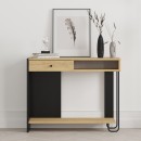 Κονσόλα Sirius Megapap χρώμα sapphire oak - silky black 100x35x79εκ.