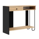 Κονσόλα Sirius Megapap χρώμα sapphire oak - silky black 100x35x79εκ.