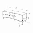 Έπιπλο τηλεόρασης Frem Megapap χρώμα ash green 150x40x55εκ.