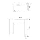 Κονσόλα με καθρέπτη Cosenza Megapap χρώμα oak 80x30x82εκ.