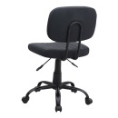 Καρέκλα γραφείου Romano Megapap από τεχνόδερμα χρώμα μαύρο 46x53x79/86εκ.