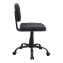 Καρέκλα γραφείου Romano Megapap από τεχνόδερμα χρώμα μαύρο 46x53x79/86εκ.