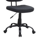 Καρέκλα γραφείου Romano Megapap από τεχνόδερμα χρώμα μαύρο 46x53x79/86εκ.