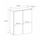 Καθρέπτης μπάνιου Binary Μegapap χρώμα λευκό 60x17,2x65εκ.