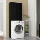 Έπιπλο πλυντηρίου Romme Megapap χρώμα μαύρο 65x27,1x180εκ.