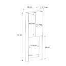 Έπιπλο πλυντηρίου Romme Megapap χρώμα μαύρο 65x27,1x180εκ.