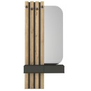 Έπιπλο εισόδου Reyas Megapap χρώμα ανθρακί - sepet oak 90x27x205,6εκ.