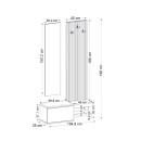 Έπιπλο εισόδου Dumont Megapap χρώμα ανθρακί - sepet oak 104,8x35x198εκ.