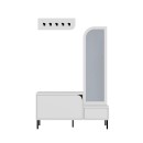 Έπιπλο εισόδου Mila Megapap με κρεμάστρα χρώμα λευκό 120x37x171,6εκ.