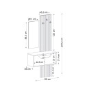 Έπιπλο εισόδου Naro Megapap χρώμα λευκό - sepet oak 90x35x204,2εκ.