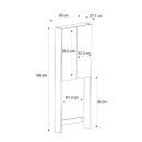 Έπιπλο πλυντηρίου Romme Megapap χρώμα sepet oak 65x27,1x180εκ.