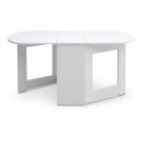 Τραπέζι Winslet Megapap επεκτεινόμενο χρώμα λευκό 34(63+63)x80x76εκ.