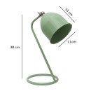 Φωτιστικό γραφείου Treviso Megapap E14 μεταλλικό χρώμα πράσινο 11x13x30εκ.