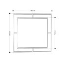 Καθρέπτης τοίχου Corner Megapap αλουμινίου χρώμα χρυσό 58,6x2x58,6εκ.