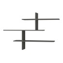 Ραφιέρα τοίχου Leo Megapap χρώμα ανθρακί 123x22x80εκ.