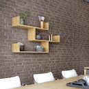 Ραφιέρα τοίχου Tibet Megapap χρώμα sapphire oak 119x22x66εκ.