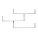 Ραφιέρα τοίχου Tibet Megapap χρώμα λευκό 119x22x66εκ.