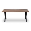 Τραπέζι Walter Megapap Mdf - μεταλλικό χρώμα καρυδί 160x80x75εκ.