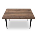 Τραπέζι Levico Megapap Mdf - μεταλλικό χρώμα καπνιστή καρυδιά 120x70x75εκ.