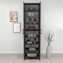 Ντουλάπα - Παπουτσοθήκη Lilly Megapap χρώμα ανθρακί 49x32x178εκ.