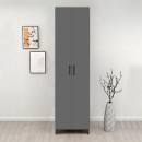 Ντουλάπα - Παπουτσοθήκη Lilly Megapap χρώμα ανθρακί 49x32x178εκ.