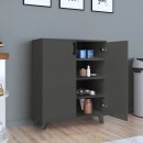 Ντουλάπι κουζίνας/μπάνιου - Παπουτσοθήκη Lilly Megapap χρώμα ανθρακί 72x32,5x88εκ.