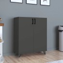 Ντουλάπι κουζίνας/μπάνιου - Παπουτσοθήκη Lilly Megapap χρώμα ανθρακί 72x32,5x88εκ.