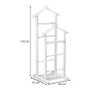 Επιδαπέδια κρεμάστρα Beta II Megapap ξύλινη χρώμα λευκό 48x35x120εκ.