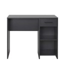 Γραφείο εργασίας Concept Megapap χρώμα ανθρακί 90x52x75εκ.