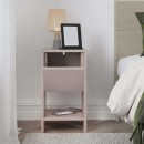 Κομοδίνο Ema Megapap χρώμα ανοιχτή μόκα 30x30x55εκ.