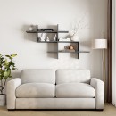 Ραφιέρα τοίχου Halic Megapap χρώμα ανθρακί 150x22x82εκ.