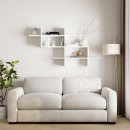 Ραφιέρα τοίχου Halic Megapap χρώμα λευκό 150x22x82εκ.